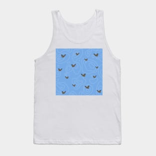 Blue Butterflies Tank Top